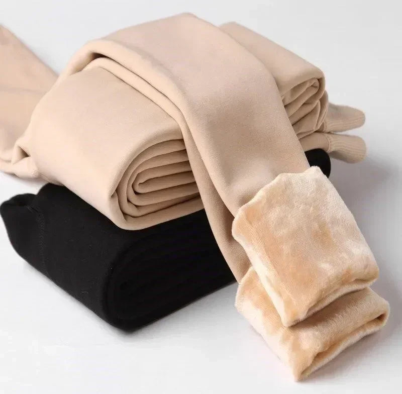 Fleece Lined Tights Women Thermal Pantyhose for Women Winter Panty Polar Skin Black Effect Stockings Women's Thermal Sock