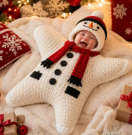 Starfish hooded baby romper, main view