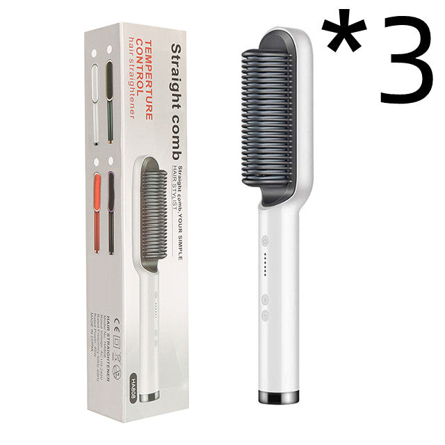 New 2 In 1 Hair Straightener Hot & Electric Hair Brush