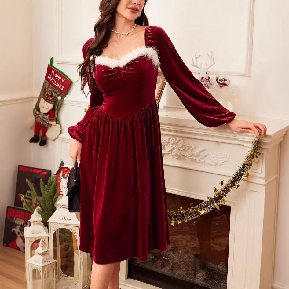 Women's Vintage Christmas Party Dress
