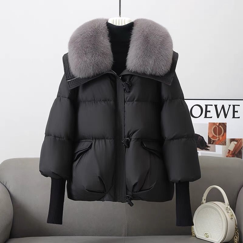 Cotton-padded Fur Collar Jacket