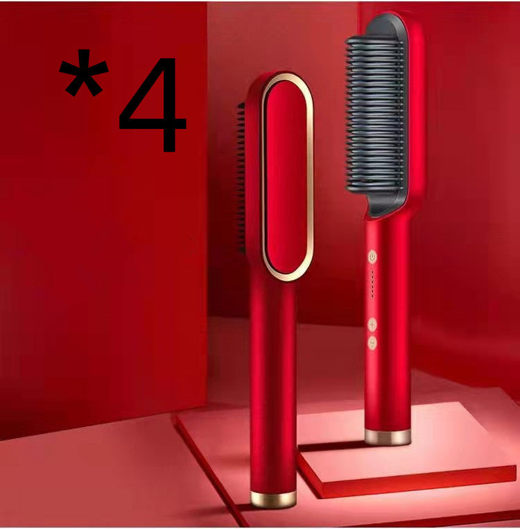 New 2 In 1 Hair Straightener Hot & Electric Hair Brush