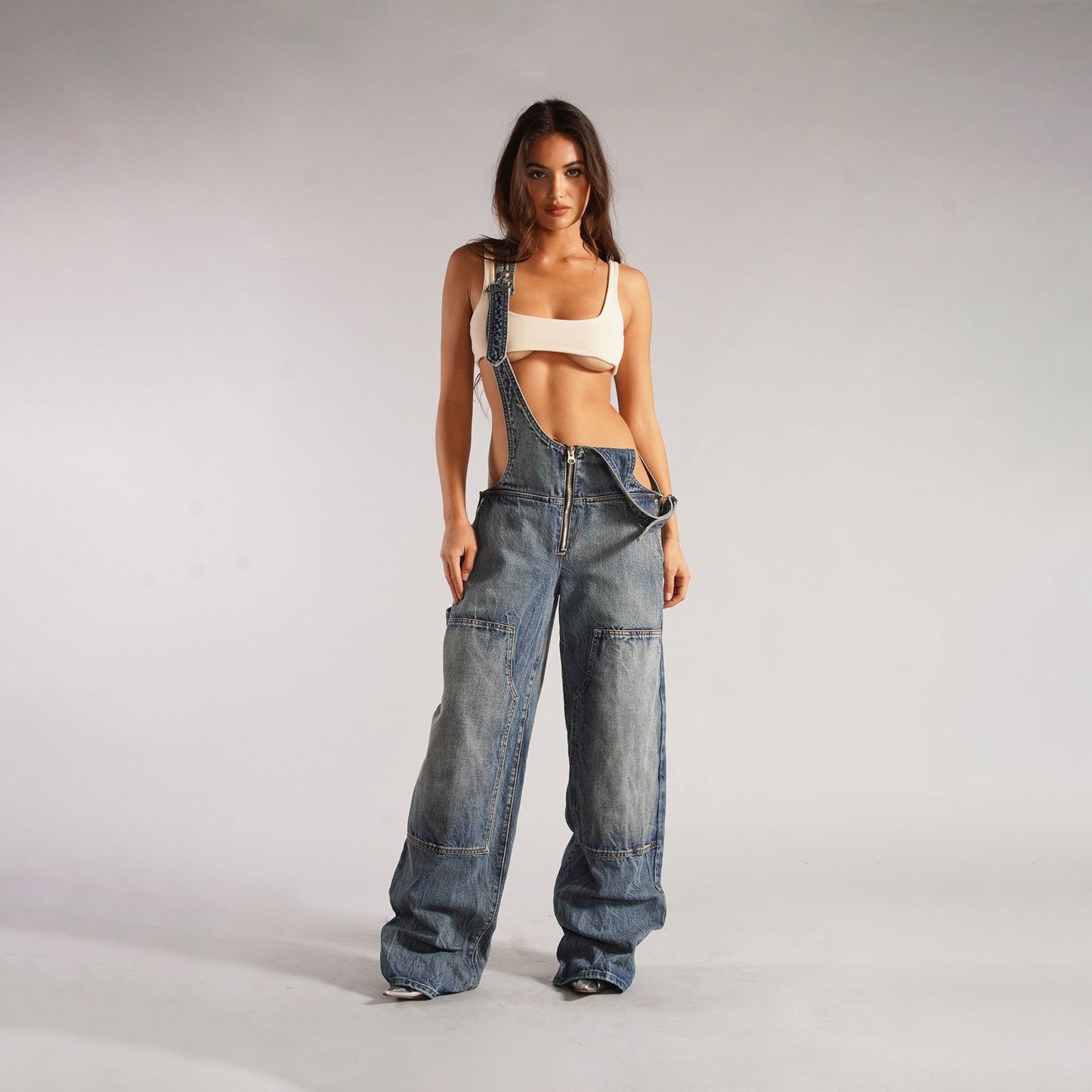 Y2K Zipper Denim Jeans