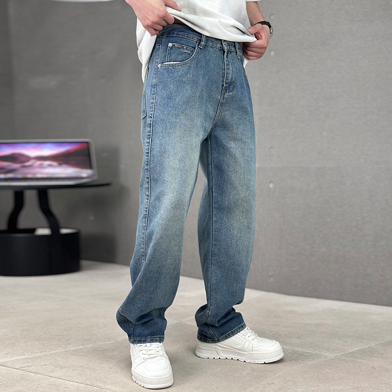 Versatile Jeans Men's Wide-leg Straight