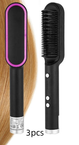 New 2 In 1 Hair Straightener Hot & Electric Hair Brush