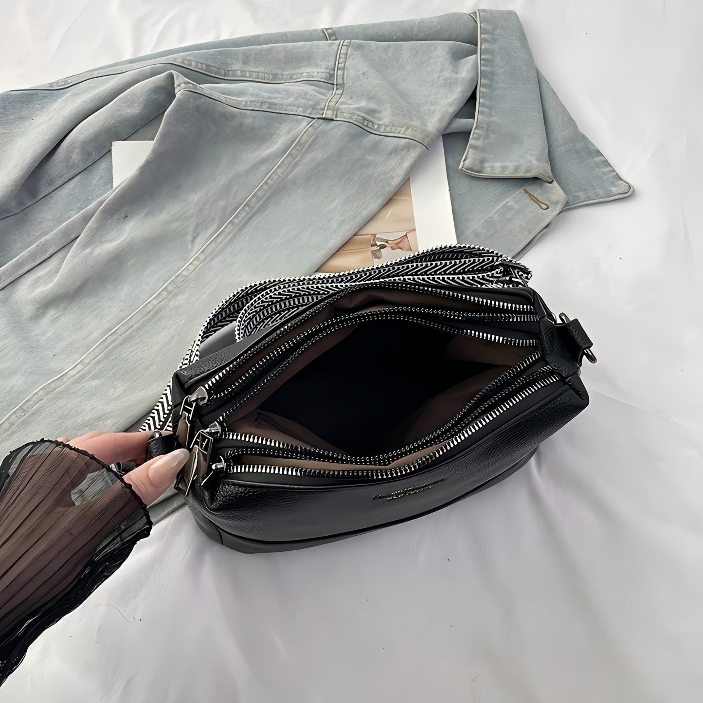 Multi-functional PU Crossbody Bag