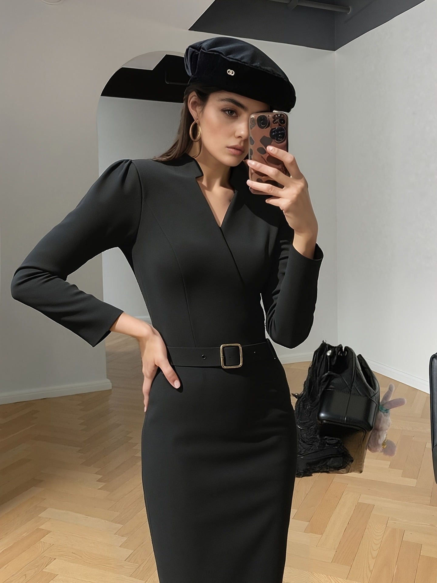 Casual Suit Dress V-neck