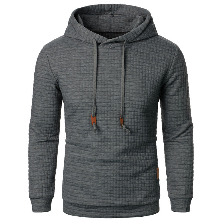 Men's Jacquard Hooded Sweater