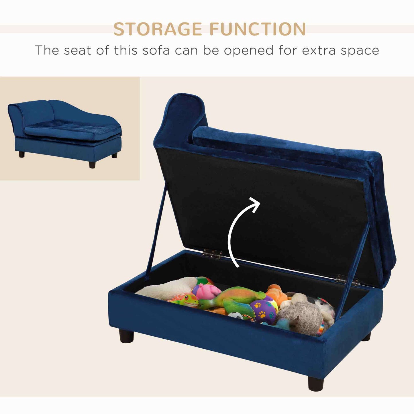 Luxury Dog Bed With Hidden Storage