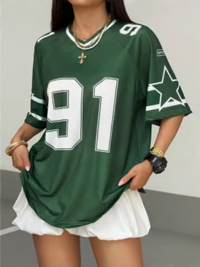 American Soccer V-neck T-shirt