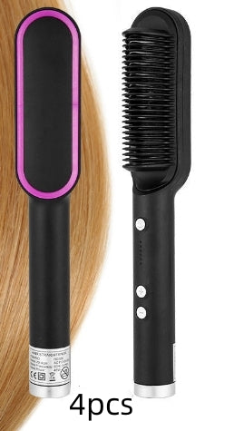 New 2 In 1 Hair Straightener Hot & Electric Hair Brush