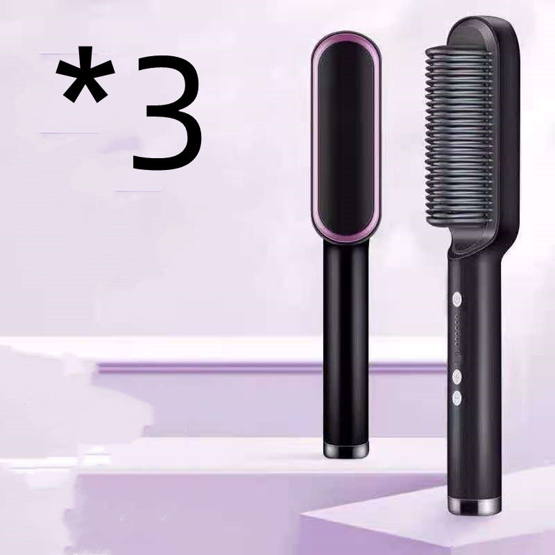 New 2 In 1 Hair Straightener Hot & Electric Hair Brush