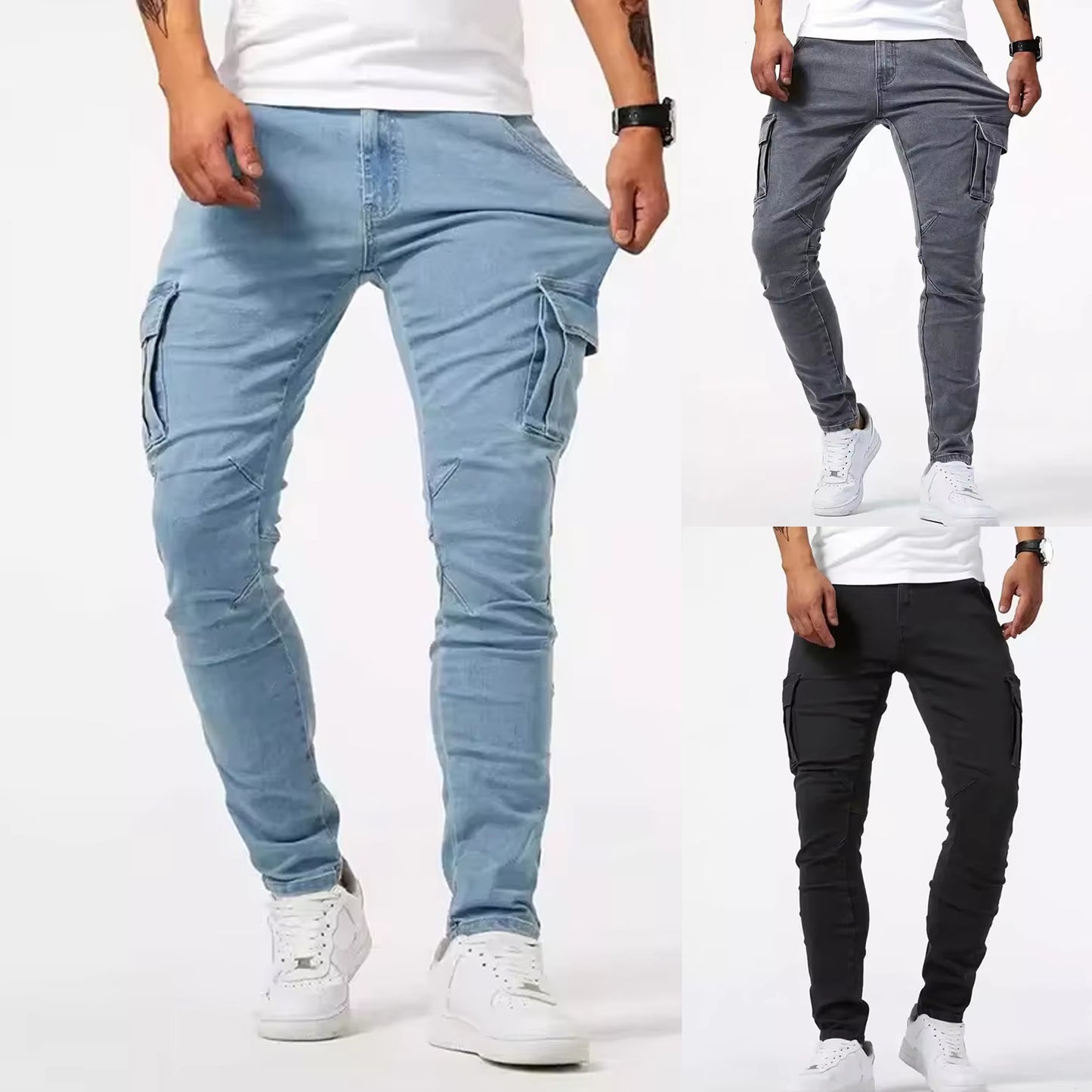 Man's Stylish Cargo Stretch Pants