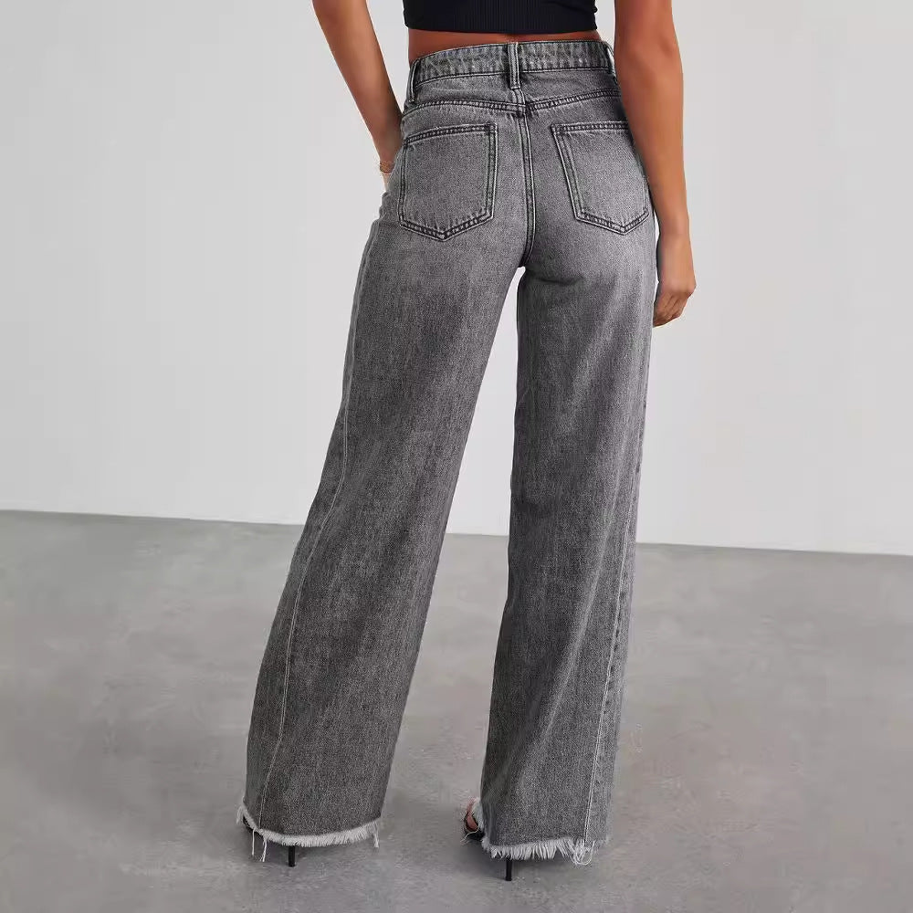 Jeans Straight Wide-leg