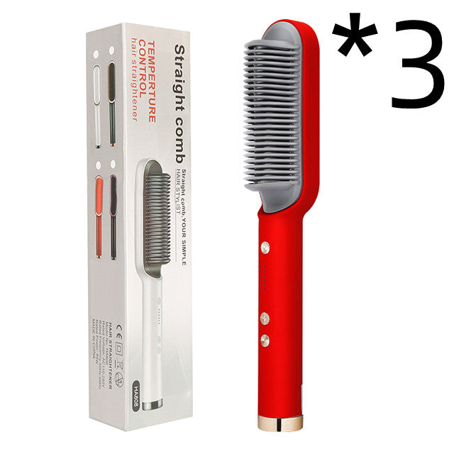 New 2 In 1 Hair Straightener Hot & Electric Hair Brush